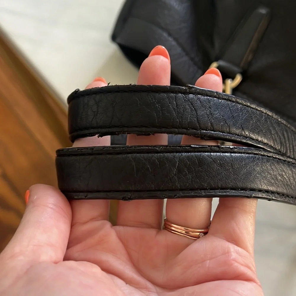 Tory Burch Black Leather Tote - Picture 2 of 4